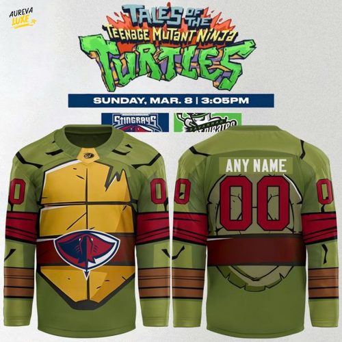 South Carolina Stingrays x Teenage Mutant Ninja Turtles Night Jersey