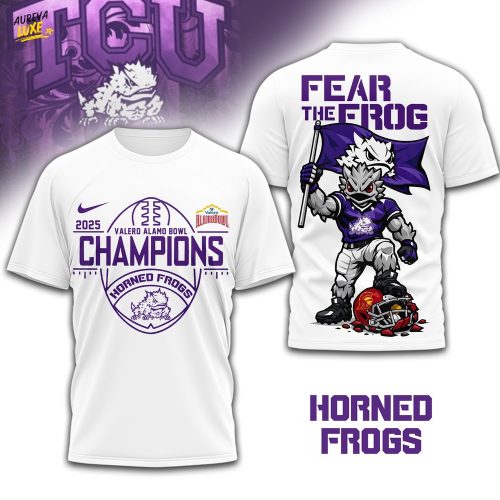 TCU Horned Frogs | Premium NCAA Valero Alamo Bowl Champions3D Shirt TD