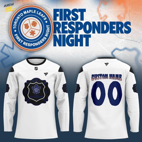 TM Leafs First Responders Night 2026 Hockey Jersey Custom Name, Number