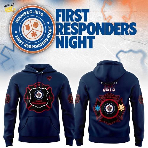 W Jets First Responders Night 2026 Blue Hoodie V2